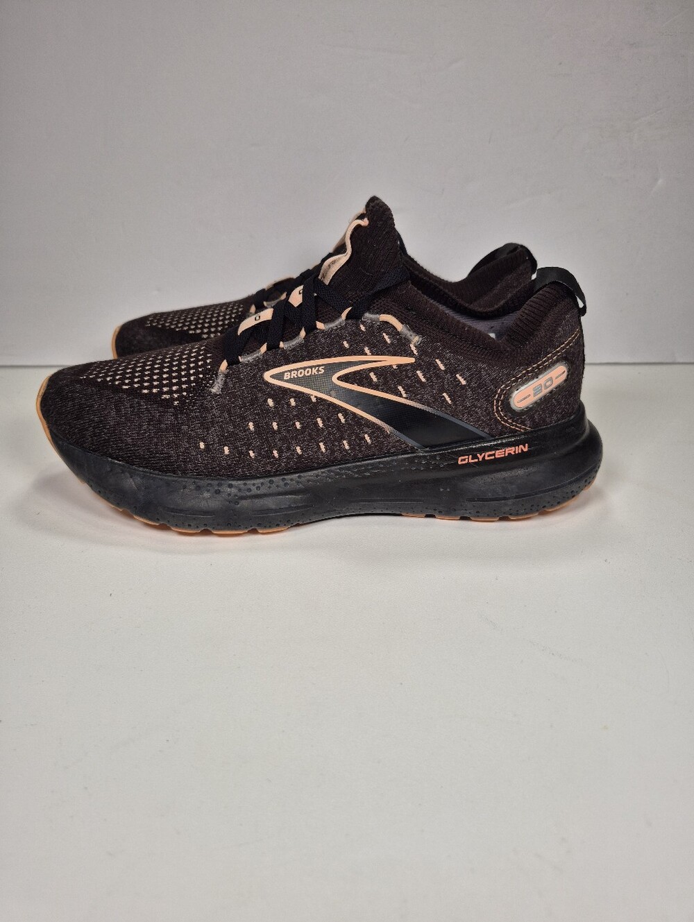 Brooks Glycerin Black with Peach Accent Women's Running Shoes